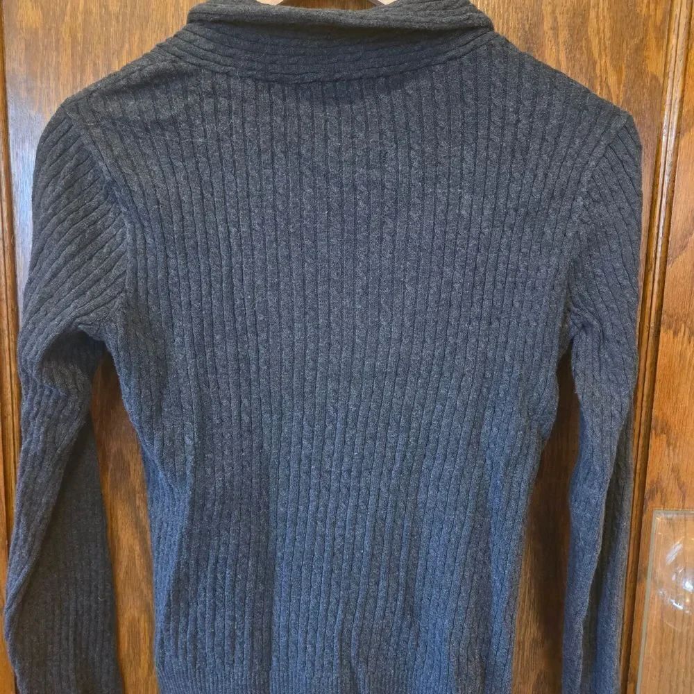 JEANNE PIERRE Charcoal Cowl Neck Sweater Small - Picture 4 of 5